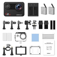 Load image into Gallery viewer, Campark V30 Native 4K Action Camera 20MP EIS Touch Screen WiFi Waterproof PC Webcam with Optional View Angle, 2 1350mAh Batteries and Mounting Accessories Kit
