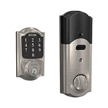 Load image into Gallery viewer, Schlage Connect Smart Deadbolt with Camelot trim in Satin Nickel, Zigbee Certified - BE468GBAK CAM 619

