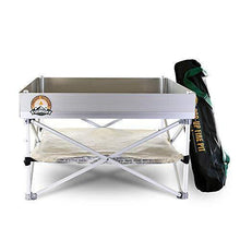 Load image into Gallery viewer, Pop-Up Fire Pit | Portable and Lightweight | Fullsize 24 Inch | Weight 8 lbs. | Never Rust Fire Pit | Included Heat Shield for Leave No Trace Fires (Pop-Up Fire Pit + Heat Shield)
