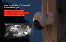 Load image into Gallery viewer, Security Camera Outdoor, Wireless WiFi 360° Pan Tilt Zoom Solar 15000mah Battery Powered Home Cameras with Night Vision, Motion Detection, 2 Way Audio, IP65 Waterproof, Encrypted SD/Cloud Storage
