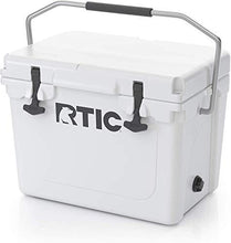Load image into Gallery viewer, RTIC Hard Cooler, 20 qt, White, Ice Chest with Heavy Duty Rubber Latches, 3 Inch Insulated Walls
