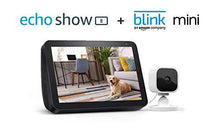 Load image into Gallery viewer, Echo Show 8 Charcoal with Blink Mini Indoor Smart Security Camera, 1080 HD with Motion Detection
