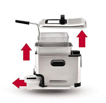 Load image into Gallery viewer, T-fal Deep Fryer with Basket, Stainless Steel, Easy to Clean Deep Fryer, Oil Filtration, 2.6-Pound, Silver, Model FR8000
