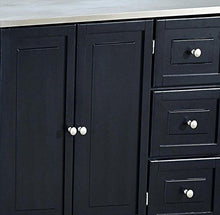 Load image into Gallery viewer, Home Styles Liberty Black Kitchen Cart with Stainless Steel Top, 53.5W x 18D x 36H
