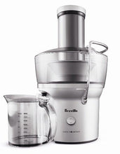 Load image into Gallery viewer, Breville BJE200XL Juice Fountain Compact Centrifugal Juicer, Silver, 10" x 10.5" x 16"

