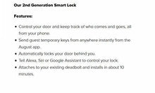Load image into Gallery viewer, August Smart Lock, 2nd Generation, HomeKit enabled (Silver)
