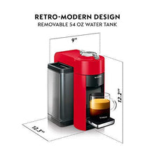 Load image into Gallery viewer, Nespresso Vertuo Evoluo Coffee and Espresso Machine with Aeroccino by De'Longhi, Red
