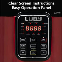 Load image into Gallery viewer, Luby Electric Pressure Cooker 6 Qt,17 Smart Programmable,Slow Cooker Yogurt Maker Rice Cooker Saute Steamer Egg Cooker Sous Vide Warmer,Red (GT606)

