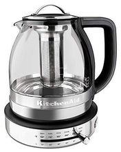 Load image into Gallery viewer, KitchenAid KEK1322SS Electric Glass Tea Kettle, 1.5 L, Stainless Steel
