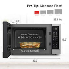 Load image into Gallery viewer, Panasonic Compact Microwave Oven with 1200 Watts of Cooking Power, Sensor Cooking, Popcorn Button, Quick 30sec and Turbo Defrost - NN-SN67KS - 1.2 Cubic Foot (Stainless Steel / Silver)
