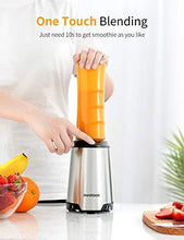 Load image into Gallery viewer, Blender, SHARDOR personal blender for shakes and smoothies with 20oz blender bottles and lid, 300w, silver
