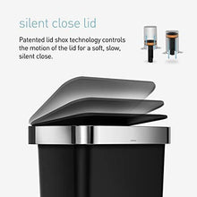 Load image into Gallery viewer, simplehuman 45 Liter Rectangular Kitchen Step Trash Can with Soft-Close Lid, White Plastic
