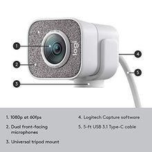 Load image into Gallery viewer, Logitech StreamCam, Live Streaming Webcam, Full 1080p HD 60fps Vertical Video, Smart auto Focus and Exposure, Dual Camera-Mount Versatility, with USB-C, for YouTube, Gaming Twitch, PC/Mac - White
