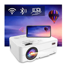 Load image into Gallery viewer, WiFi Bluetooth Projector - Artlii Enjoy 2 Mini Projector for iPhone Support Full HD 1080P and 300'' Display, 6000L Brightness, Keystone &amp; Zoom, Outdoor Projector Compatible with TV Stick, iOS, Android
