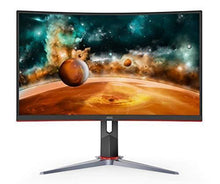 Load image into Gallery viewer, AOC CQ27G2 27" Super Curved Frameless Gaming Monitor QHD 2K, 1500R Curved VA, 1ms, 144Hz, FreeSync, Height adjustable, 3-Year Zero Dead Pixel Guarantee
