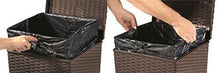 Load image into Gallery viewer, Keter 231478 Large Outdoor Trash Can with Lid Perfect for Backyard Hosting, Patio and Kitchen Use, 15 in. W x 15 in. D x 33.3 in. H, Espresso Brown
