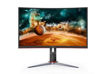 Load image into Gallery viewer, AOC CQ27G2 27" Super Curved Frameless Gaming Monitor QHD 2K, 1500R Curved VA, 1ms, 144Hz, FreeSync, Height adjustable, 3-Year Zero Dead Pixel Guarantee
