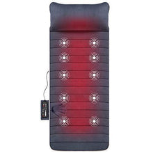 Load image into Gallery viewer, SNAILAX Memory Foam Massage Mat with Heat, 6 Therapy Heating pad,10 Vibration Motors Massage Mattress Pad, Full Body Massager Cushion Relieve Neck, Back, Waist, Legs
