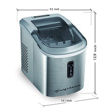 Load image into Gallery viewer, Frigidaire EFIC103-AMZ-SC Counter Top Maker with Over-Sized Ice Bucket, Stainless Steel, Self Cleaning Function, Heavy Duty, Stainless
