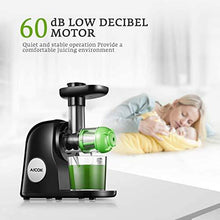 Load image into Gallery viewer, Juicer Machines, Aicok Slow Masticating Juicer Extractor Easy to Clean, Quiet Motor &amp; Reverse Function, BPA-Free, Cold Press Juicer with Brush, Juice Recipes for Vegetables and Fruits, Classic Black

