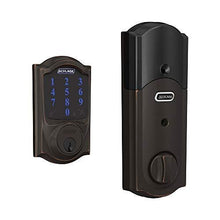 Load image into Gallery viewer, Schlage BE469ZP CAM 716 Schlage Connect Smart Deadbolt With Alarm Inbuilt Camelot Trim In Aged Bronze
