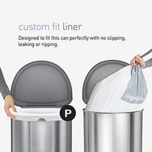 Load image into Gallery viewer, simplehuman 60 Liter Semi-Round Hands-Free Kitchen Step Trash Can with Soft-Close Lid, Brushed
