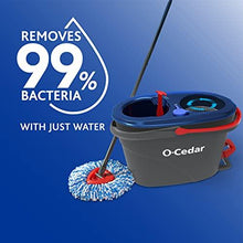 Load image into Gallery viewer, O-Cedar EasyWring RinseClean Microfiber Spin Mop &amp; Bucket Floor Cleaning System with 2 Extra Refills, Grey
