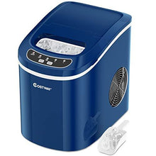 Load image into Gallery viewer, COSTWAY Ice Maker for Countertop, 26LBS/24H Portable &amp; Compact Ice Maker Machine, Ice Cubes Ready in 6 Mins, Electric High Efficiency Express Clear Operation Control Panel with Ice Scoop (Navy)
