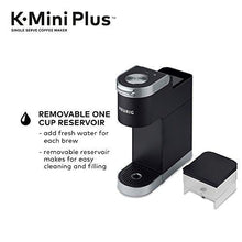 Load image into Gallery viewer, Keurig K-Mini Plus Coffee Maker, Single Serve K-Cup Pod Coffee Brewer, Comes With 6 to 12 Oz. Brew Size, K-Cup Pod Storage, and Travel Mug Friendly, Black
