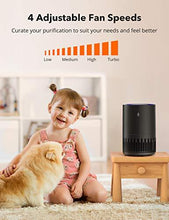 Load image into Gallery viewer, TaoTronics HEPA Air Purifier for Home, Allergens Smoke Pollen Pets Hair, Desktop Air Cleaner with True HEPA Filter, Sleep Mode, Night Light, Odors Dust, Bedroom Office
