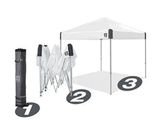 Load image into Gallery viewer, E-Z UP AMB3SBKF10SG Ambassador, 10' x 10', Roller Bag and 4 Piece Spike Set, Steel Gray Instant Canopy Shelter Tent
