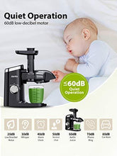 Load image into Gallery viewer, Slow Juicer,Aeitto Masticating Juicer,Juice Extractor,Cold Press Juicer with 2-Speed Modes,Juicer Machines with Reverse Function &amp; Quiet Motor for Vegetables And Fruits,Easy to Clean with Brush
