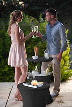 Load image into Gallery viewer, Keter Pacific Cool Bar Outdoor Patio Furniture and Hot Tub Side Table with 7.5 Gallon Beer and Wine Cooler, Dark Grey
