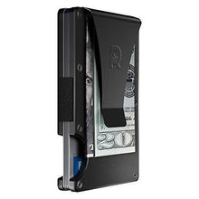 Load image into Gallery viewer, The Ridge Slim Minimalist Front Pocket RFID Blocking Metal Wallets for Men with Money Clip (Black)
