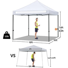 Load image into Gallery viewer, YAHEETECH Pop Up Canopy Tent, Commercial Instant Shelter Tent, Heavy Duty Event Tent Pavilion, Portable Waterproof Canopy Folding, Wheeled Bag, Canopy Sandbags x4, Tent Stakesx4, 10x10 FT (White)
