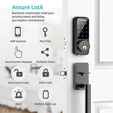 Load image into Gallery viewer, [2021 Newest] Smart Door Lock with Keypad, Keyless Entry Home with Your Smartphone, Bluetooth Digital Smart Deadbolt Door Lock Works with APP Control, Code and eKey, Auto Lock for Home Hotel Apartment
