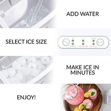 Load image into Gallery viewer, Igloo ICEB26HNWHN Automatic Self-Cleaning Portable Electric Countertop Ice Maker Machine With Handle, 26 Pounds in 24 Hours, 9 Ice Cubes Ready in 7 minutes, With Ice Scoop and Basket, White
