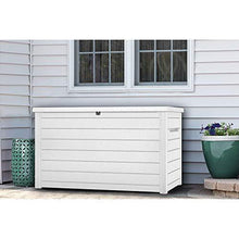 Load image into Gallery viewer, Keter XXL 230 Gallon Deck Storage Box Outdoor Patio Container ~ White
