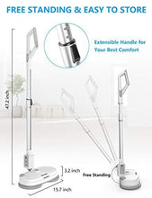 Load image into Gallery viewer, Electric Mop, Cordless Electric Spin Mop, Hardwood Floor Cleaner with Built-in 300ml Water Tank, Polisher with Led Headlight and Sprayer, Scrubber for Hard Floor &amp; Tile, Powerful Cleaner and Waxing
