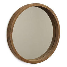 Load image into Gallery viewer, Rutledge &amp; King Riverside Wooden Mirror - Wood Wall Mirror - Rustic Round Mirror - Medium Decorative Circle Mirrors for Bathrooms, Living Rooms, and Bedrooms (2 Pack)
