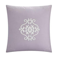 Load image into Gallery viewer, Chic Home CS1441-AN Halpert Floral Pinch Pleat Ruffled Designer Embellished Queen Comforter Set, 6-Piece, Lavender
