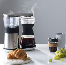 Load image into Gallery viewer, Brim 8 Cup Pour Over Coffee Maker Kit, Simply Make Rich, Full-Bodied Coffee Every Time, Set Includes Glass Carafe, SCA Measuring Scoop, Silicone Sleeve, and Healthy-Eco Reusable Filter, Stainless Steel
