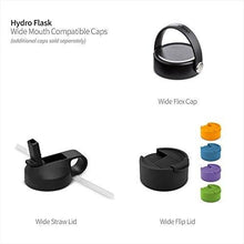 Load image into Gallery viewer, Hydro Flask Vacuum Insulated Stainless Steel Water Bottle Wide Mouth with Straw Lid (Black, 32-Ounce)
