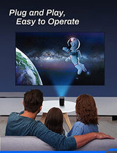 Load image into Gallery viewer, Crosstour Portable Projector, Mini Pico Pocket Projector for Outdoor Movies, Small DLP Video Projector Home Theater, 3000 mAh Rechargeable Battery 40000 Hrs LED Life Supports HDMI TV Stick PS4
