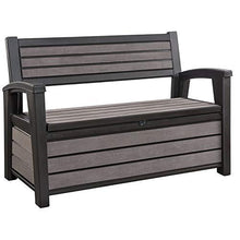 Load image into Gallery viewer, KETER Hudson Plastic Storage Bench Deck Box

