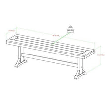 Load image into Gallery viewer, Walker Edison Furniture Solid Wood Brown Dining Bench
