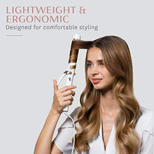 Load image into Gallery viewer, T3 - SinglePass Curl 1 ¼" Professional Curling Iron Custom Blend Ceramic Curling and Styling Iron with Adjustable Heat Settings for Shiny Smooth Curls and Waves, White/Rose Gold
