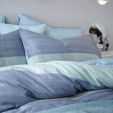 Load image into Gallery viewer, Geometric Duvet Cover Soft Cotton Blue Patchwork Modern Bedding Set with Zipper Ties Mint Green Duvet Cover Set Perfect for Him and Her, Luxury Quality Comfortable Easy Care-King Size
