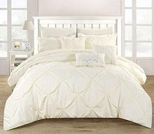 Load image into Gallery viewer, Chic Home 10 Piece Hannah Pinch Pleated, ruffled and pleated complete Queen Bed In a Bag Comforter Set Beige With sheet set
