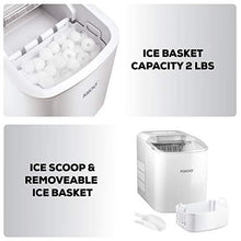 Load image into Gallery viewer, Igloo ICEB26WH Automatic Portable Electric Countertop Ice Maker Machine, 26 Pounds in 24 Hours, 9 Cubes Ready in 7 minutes, With Scoop and Basket, Perfect for Water Bottles, Mixed Drinks, Parties, WHT

